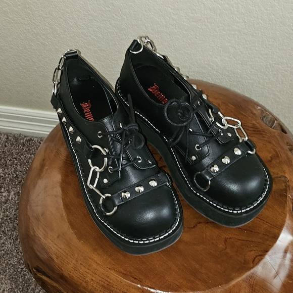 Black Platform Demonias - Picture 3 of 5
